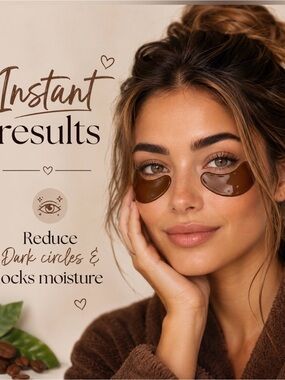 Coffee eye masks - 30 ct- 15 pair Under-Eye Gel Patches- reduces puffiness